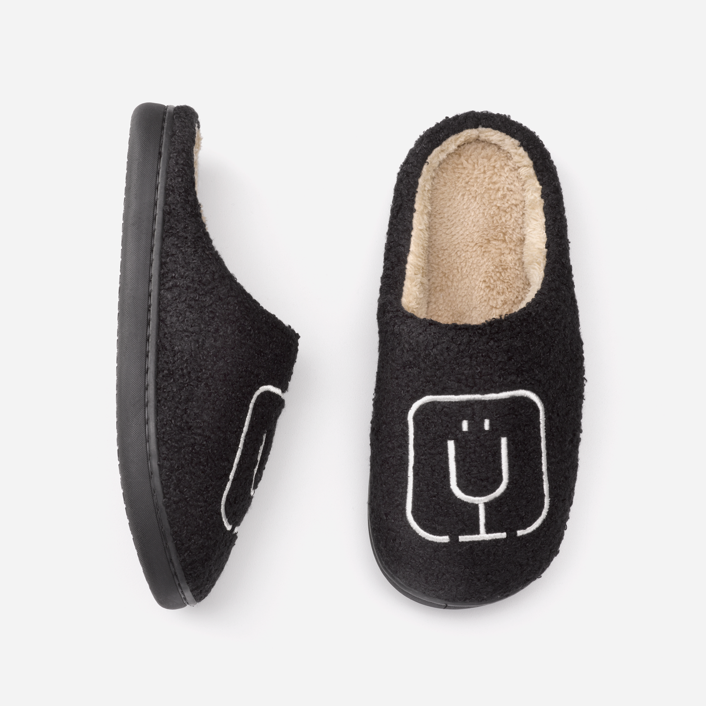 brumate-fuzzy-slippers-black-r6 apparel-slippers-above.png